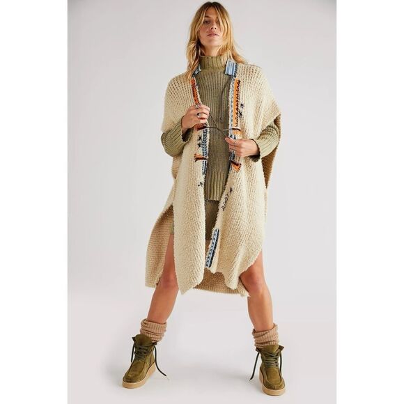 Free People Lonestar Poncho Cardi Duster - Picture 1 of 7